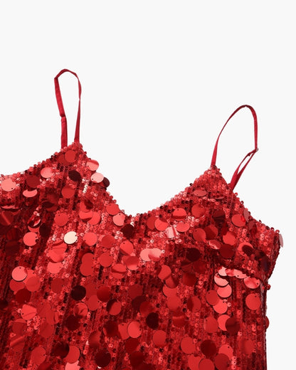 Vestido corto de fiesta con lentejuelas