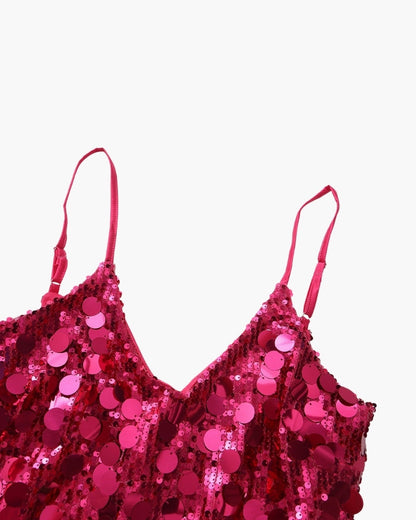 Vestido corto de fiesta con lentejuelas