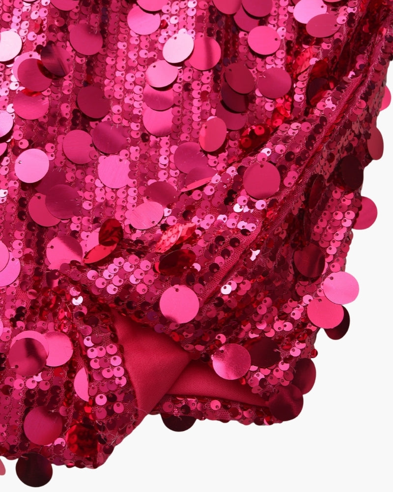 Vestido corto de fiesta con lentejuelas