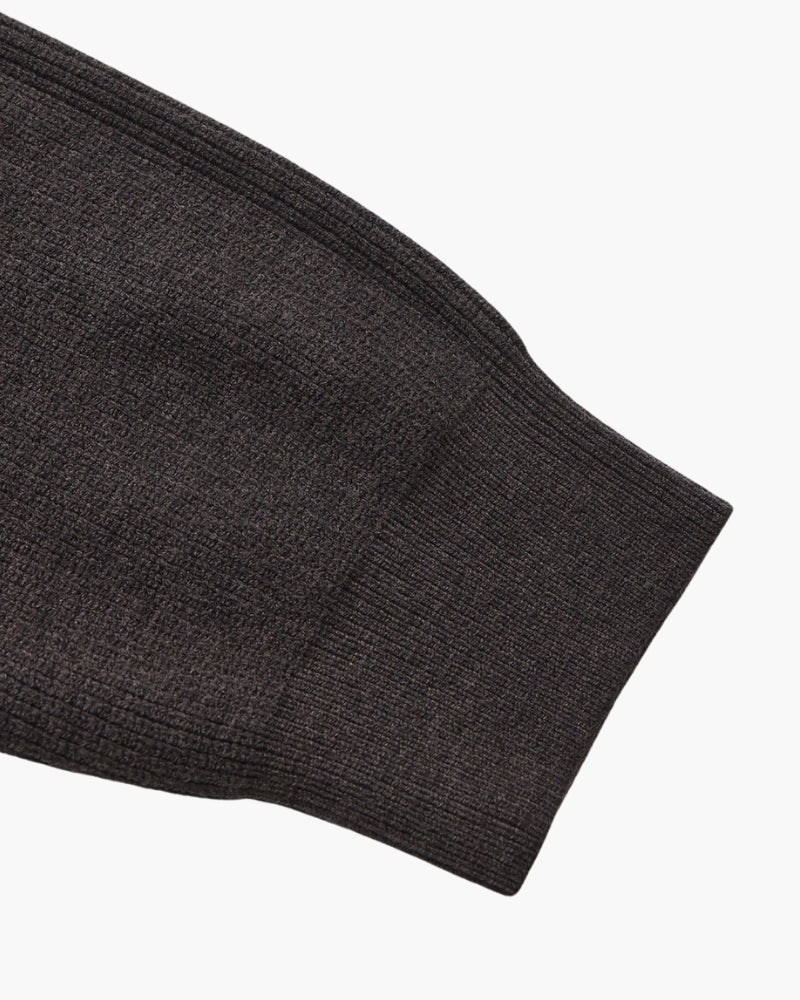 Suéter de punto con media cremallera refinado