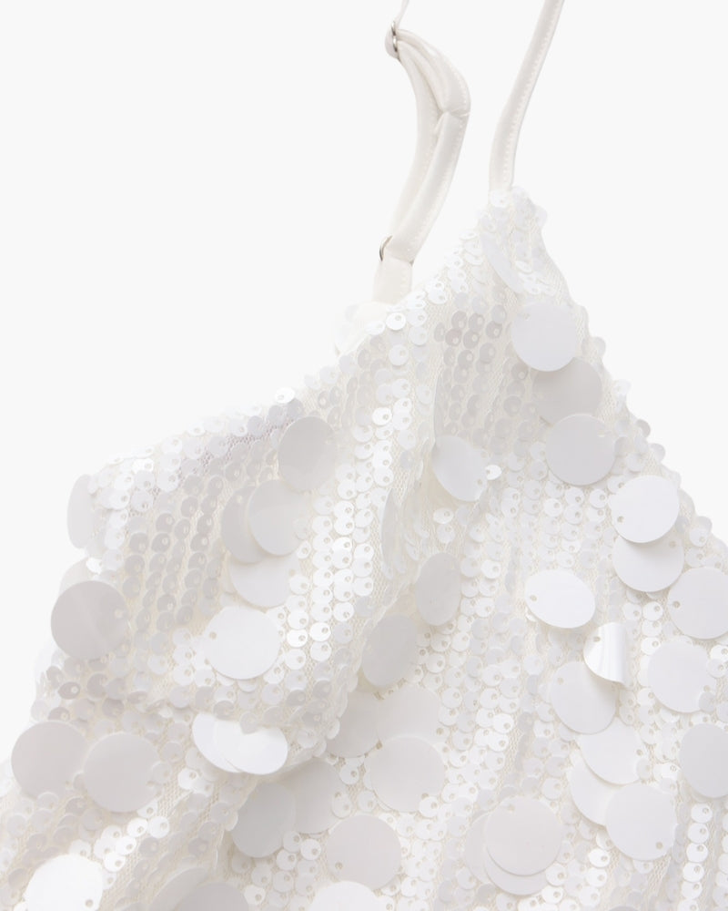 Vestido corto de fiesta con lentejuelas