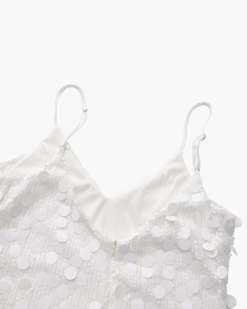 Vestido corto de fiesta con lentejuelas