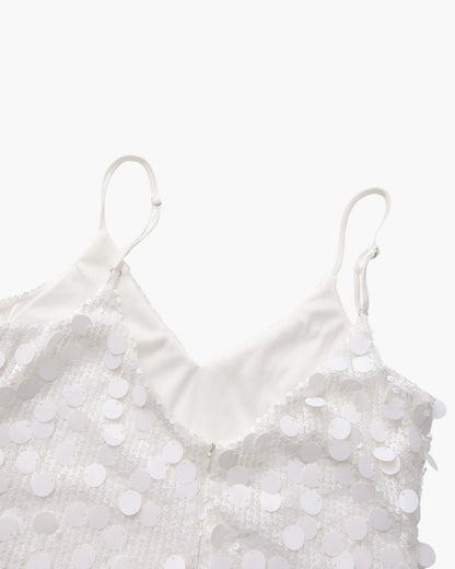 Vestido corto de fiesta con lentejuelas