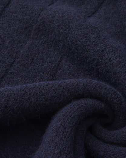 Suéter de punto con cuello redondo de diamantes