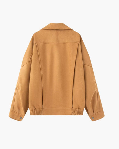 Chaqueta Drapeada de Ante Vintage