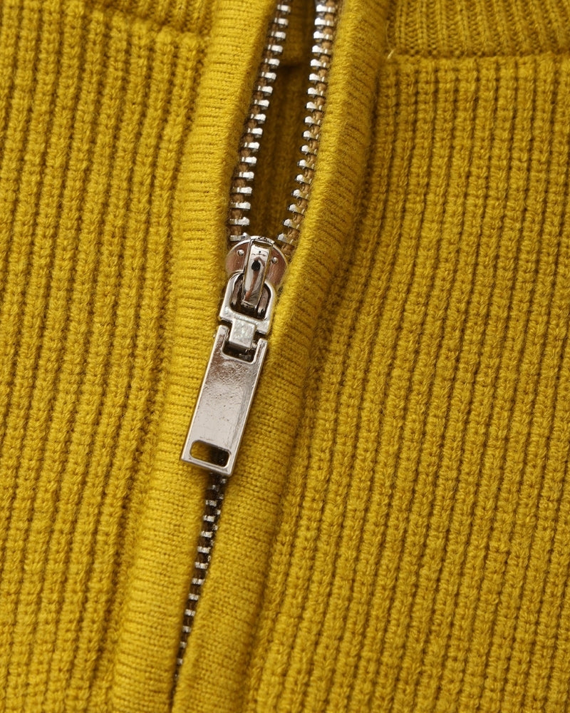 Suéter de punto con media cremallera refinado