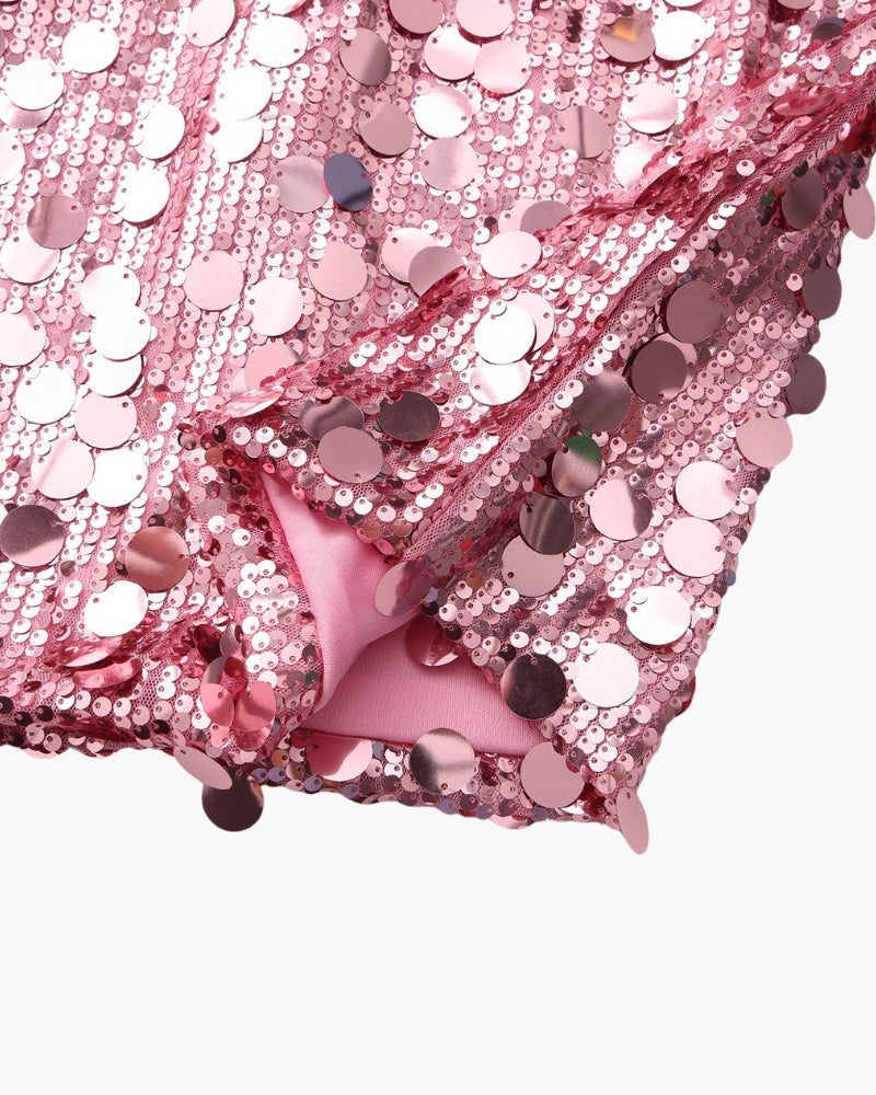 Vestido corto de fiesta con lentejuelas