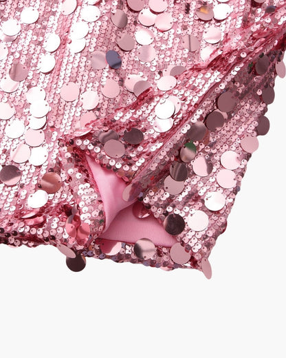 Vestido corto de fiesta con lentejuelas