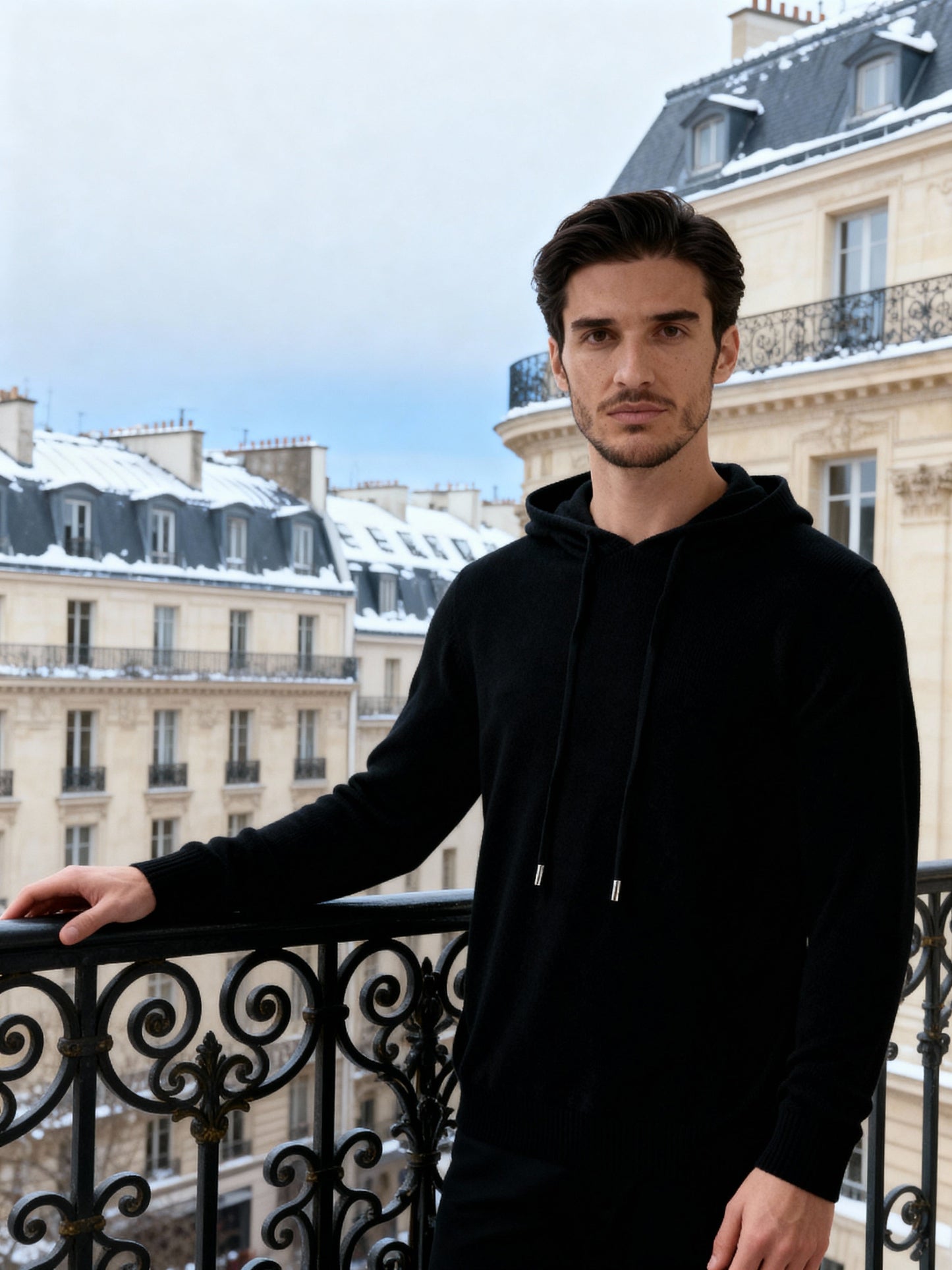 Sudadera con capucha 100% cachemira