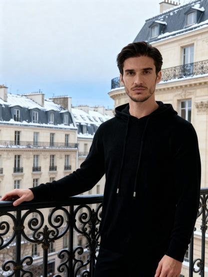 Sudadera con capucha 100% cachemira