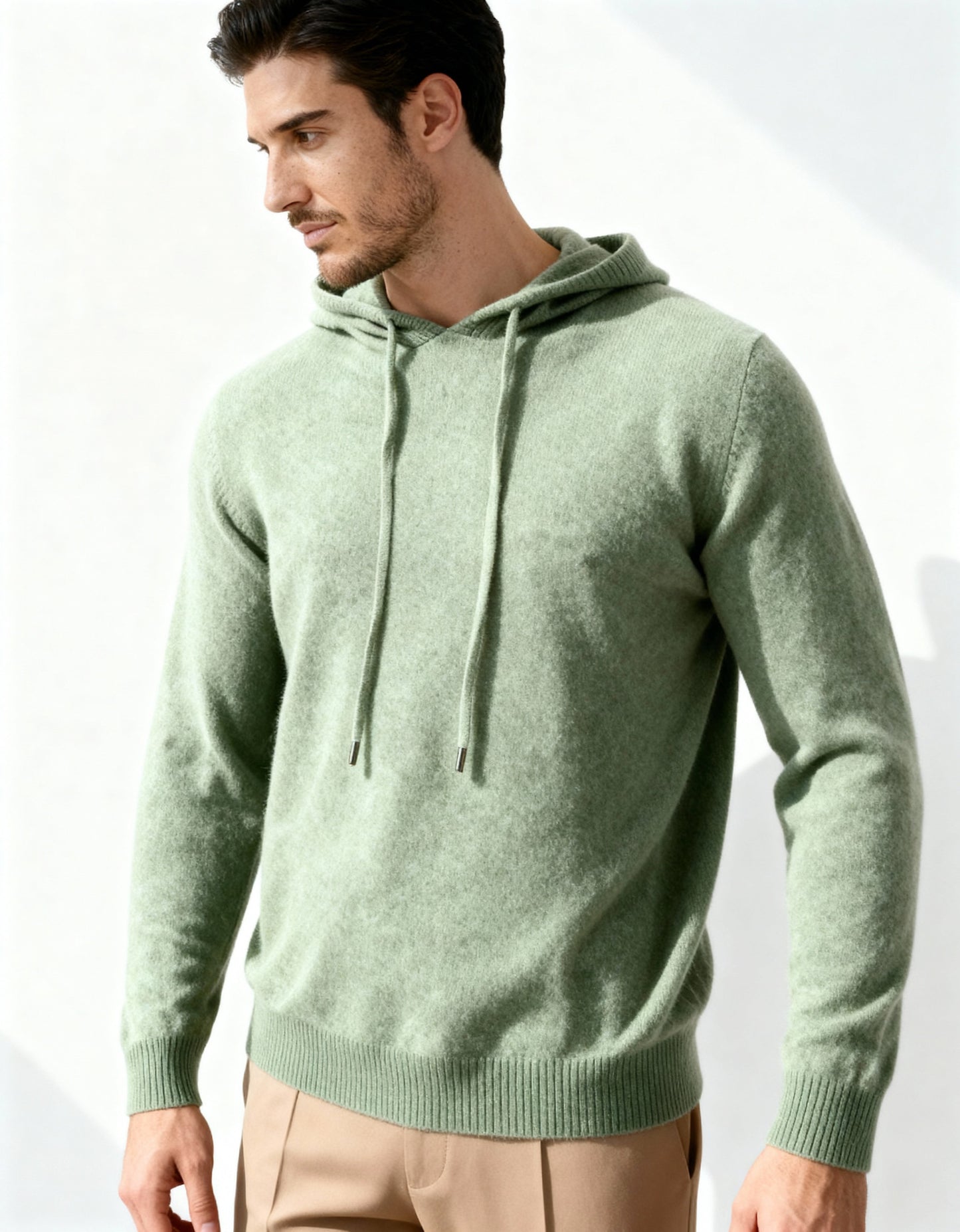 Sudadera con capucha 100% cachemira