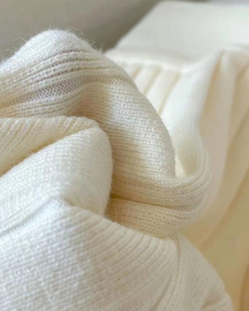 Mini de lana plisada Oxford