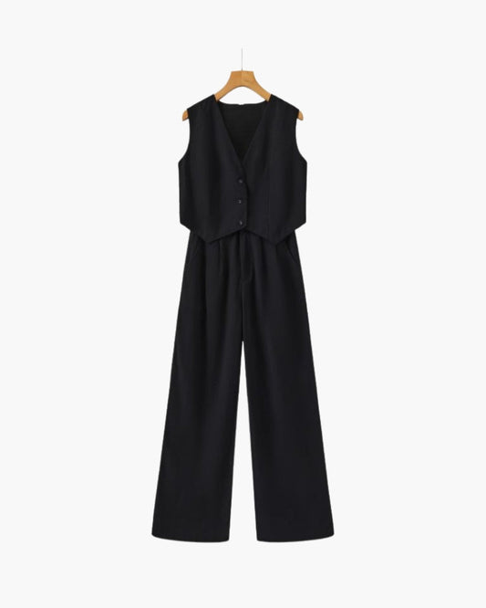 Elegante Dama - Conjunto de Dos Piezas de Liniero