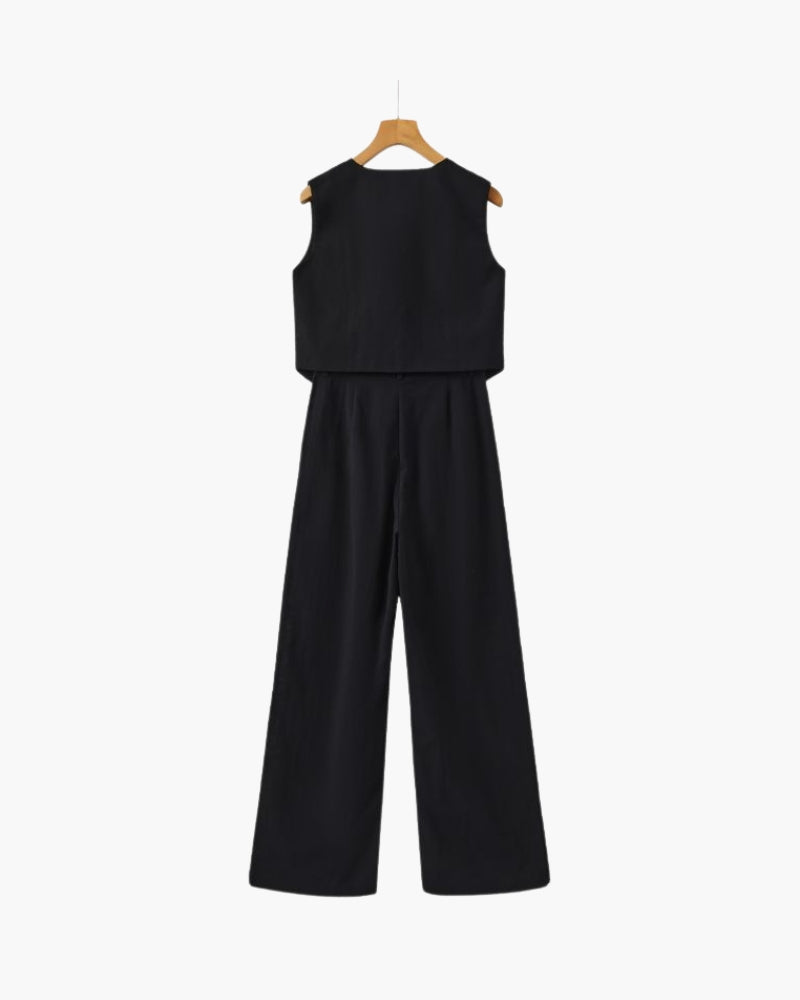 Elegante Dama - Conjunto de Dos Piezas de Liniero