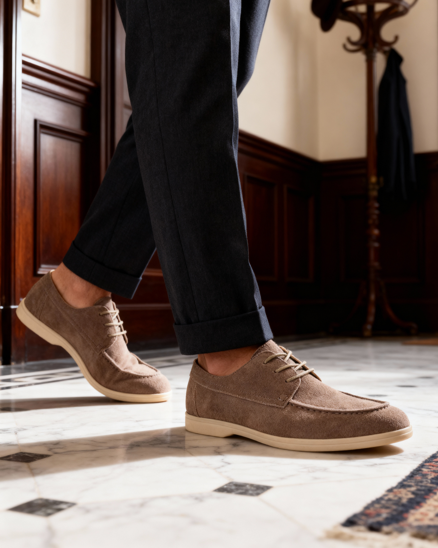 Zapatos de cordones de gamuza premium