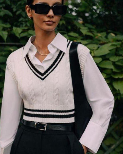 Chaleco de punto elegante para dama